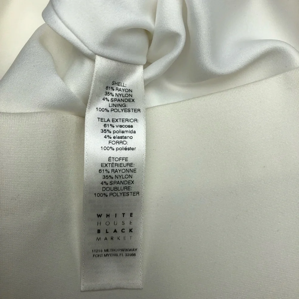 ⭐️NEW⭐️White House Black Market (WHBM) Elegant Cream Skirt with Button Detail - Picture 8 of 9